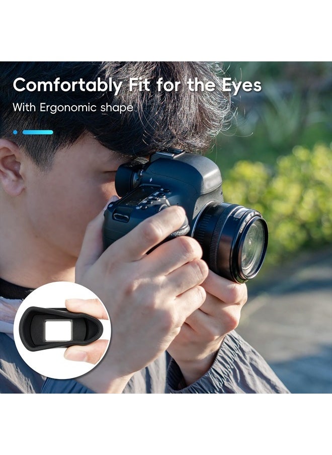 Kiorafoto Soft Camera Eyecup Eyepiece Viewfinder Eyeshade for Canon EOS 6DM2 5DM2 6D 5D Mark II 90D 80D 77D 70D 60D 50D 4000D 2000D Rebel T100 T8i T7i T7 T6s T6i T6 T5i T5 T4i SL3 SL2 Replac Canon EB EF Eye Cup  - Image 4