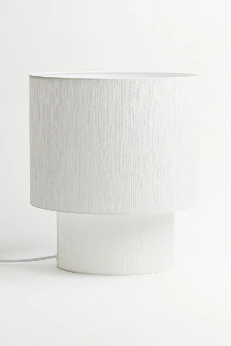 اتش اند ام مصباح طاولة كبير مغطى بالقماش