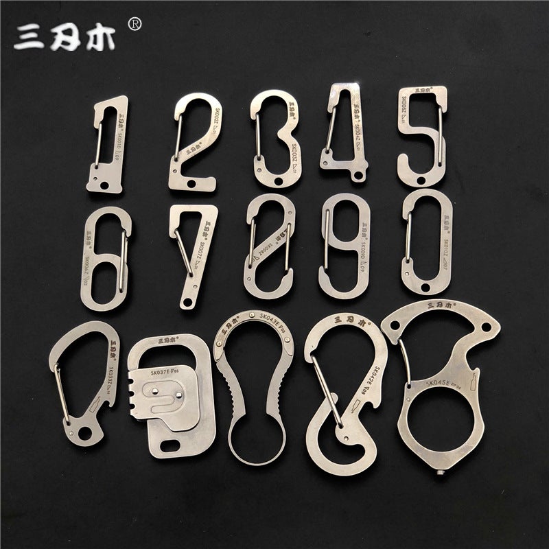 Multi-Functional Stainless Steel Digital Keychain Portable Outdoor Hanging Buckle Car Key Chain Key Ring - Image 2