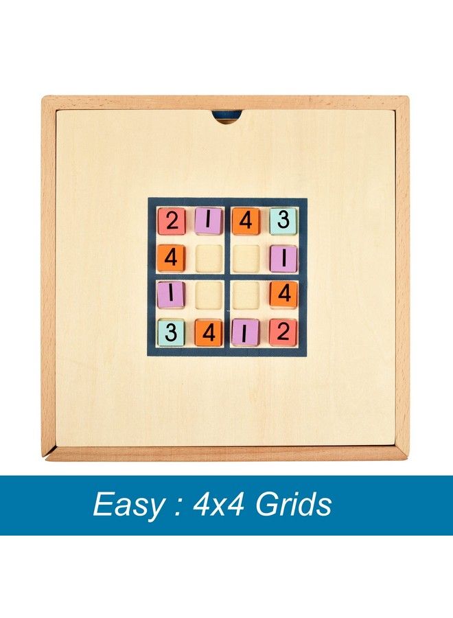 BOHS Wooden Rainbow Sudoku For Kids 3 In 1 Easy To Hard With Book Of 320 Sudoku Puzzles Desktop Brain Teaser Game Toys - Image 4