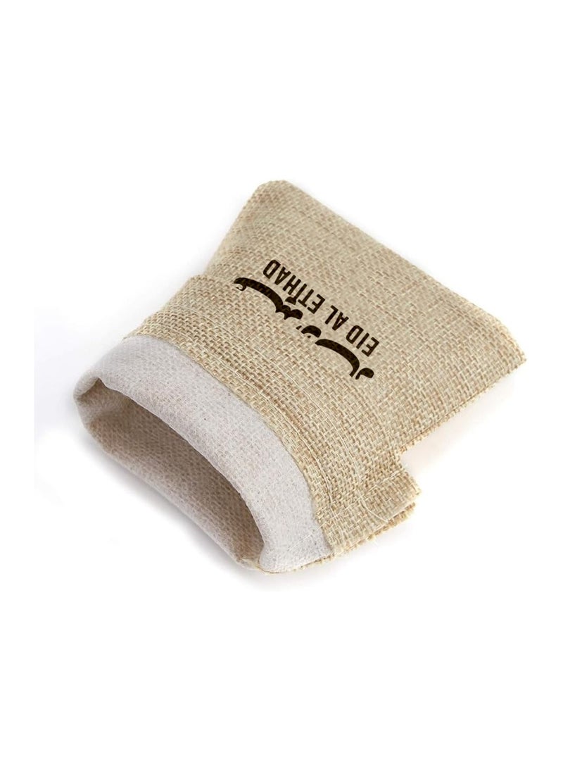 PRINTSHOP4ME Eid Al Etihad Gift Bags–Set Of 12 Burlap Bags–Perfect For Celebrating Eid Al Etihad–Reusable And Eco-Friendly Gift Bags–Perfect For Schools,Offices,Events  - Image 4