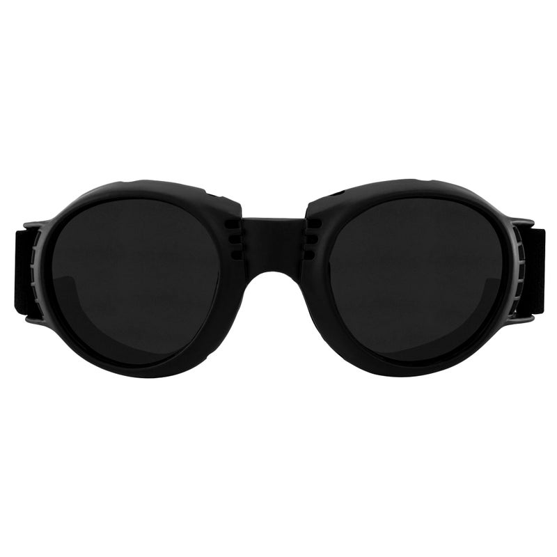 Global Vision Paragon Motorcycle Goggles for Men & Women Black Frame/Super Dark Lens - Image 2