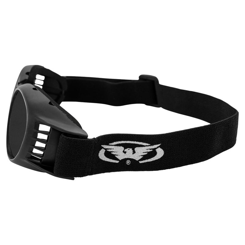 Global Vision Paragon Motorcycle Goggles for Men & Women Black Frame/Super Dark Lens - Image 3