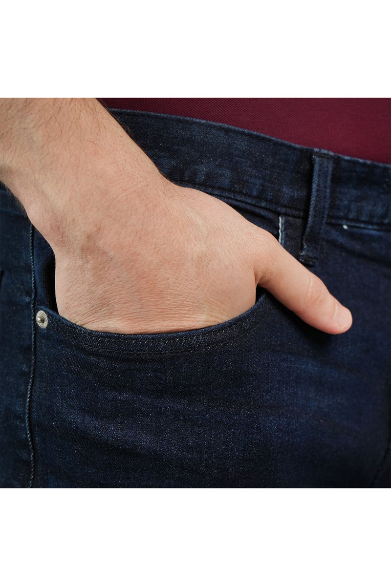 GIORDANO Men's Blue Skinny Tapered Jeans - Image 4