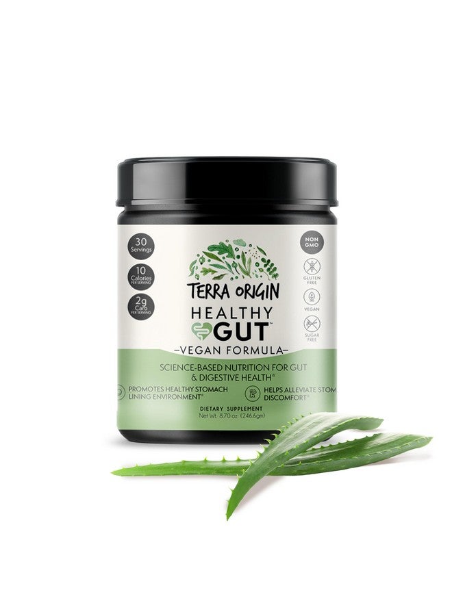 Terra Origin Healthy Gut Vegan Formula | with L-Glutamine and Clinically proven ingrediens | Supports gut permeability, gastrointestinal support, helps alleviate stomach discomfort and boost immunity* - Image 1