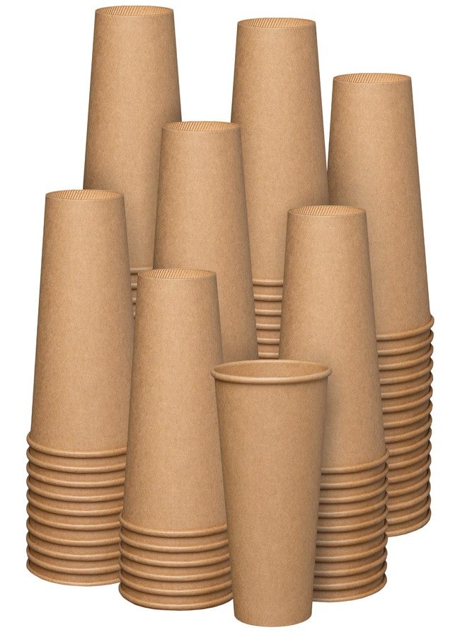 GUSTO [16 oz. - 200 Count Kraft Disposable Paper Cups, Hot Coffee Cups Brown Unbleached - Eco-Friendly Cups (Formerly Comfy Package) - Image 1