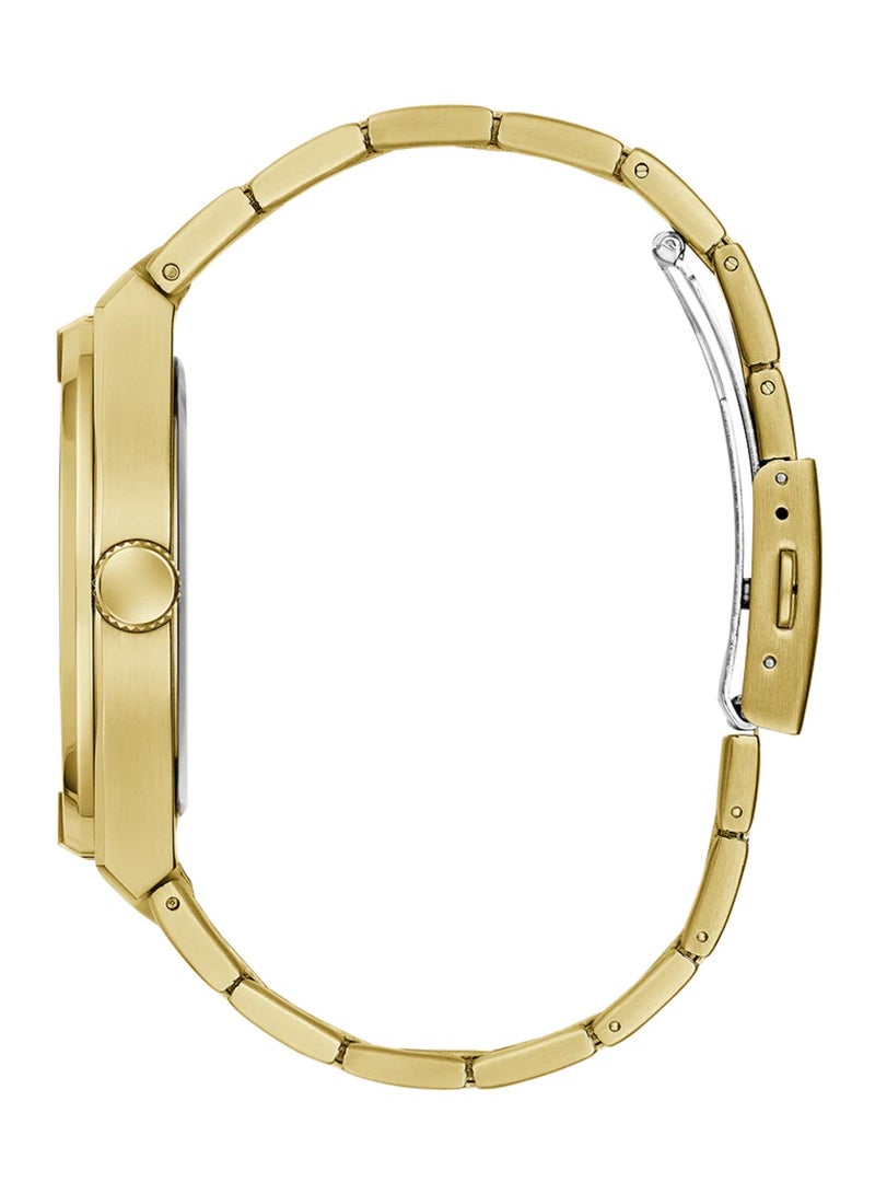 GUESS Men’s Analog Gold Tone Stainless Steel Band Watch GW0661G2 - 44mm - Image 3