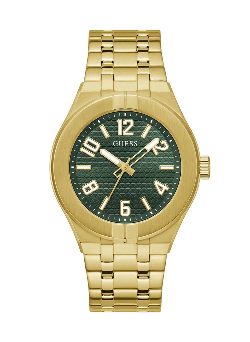 GUESS Men’s Analog Gold Tone Stainless Steel Band Watch GW0661G2 - 44mm - Image 1