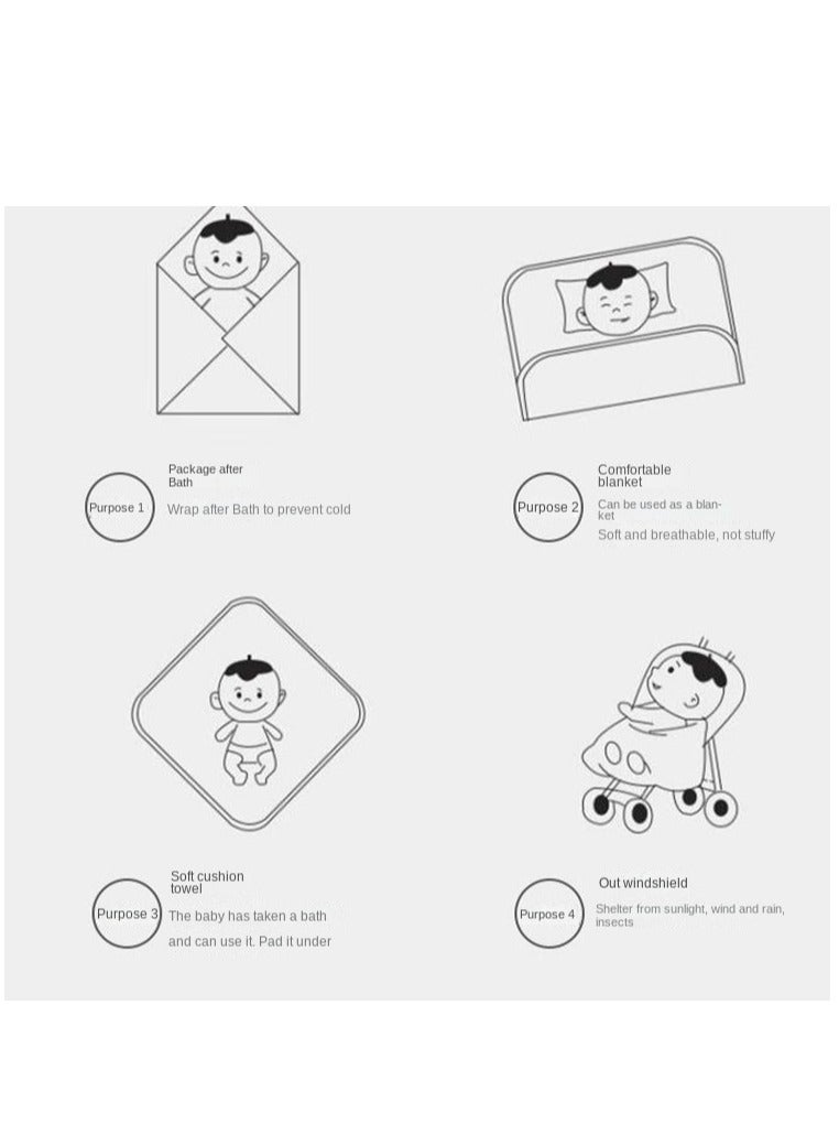 1-Piece Cartoon Purple Monkey Baby Blanket - Image 5