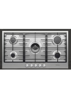 MASTERgas Flat gas hob 90cm 5 burners cast iron pan support   auto ignition 1 triple ring burner   front knob Made in Italy  - Image 1
