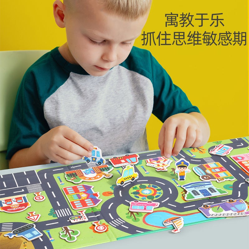 Children'S Big Ben Magnetic Puzzle Book Holder Baby Gift Enlightenment Early Education Cognitive Intelligence Magnetic Advanced Paper Toys - Image 3