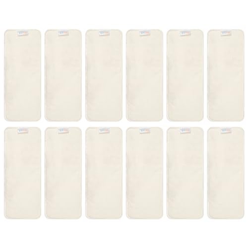 ALVABABY 12PCS Cloth Diaper Inserts - 4-Layer Super Soft Inserts for Diapers and Covers - Image 1