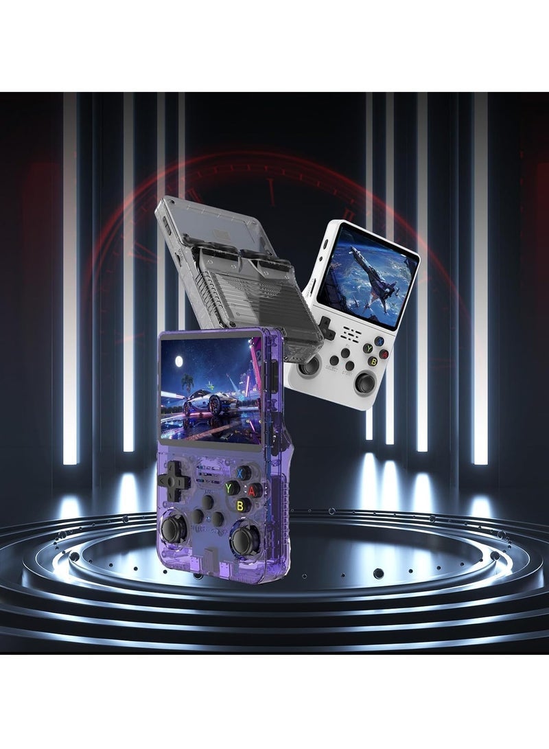 Gravity R36S Retro Handheld Gaming Console | 30,000+ Classic Games | 3.5" IPS HD Screen | Linux Dual System | 3500mAh Battery | Portable Video Game Player for Kids & Adults (Purple 64G) - Image 3