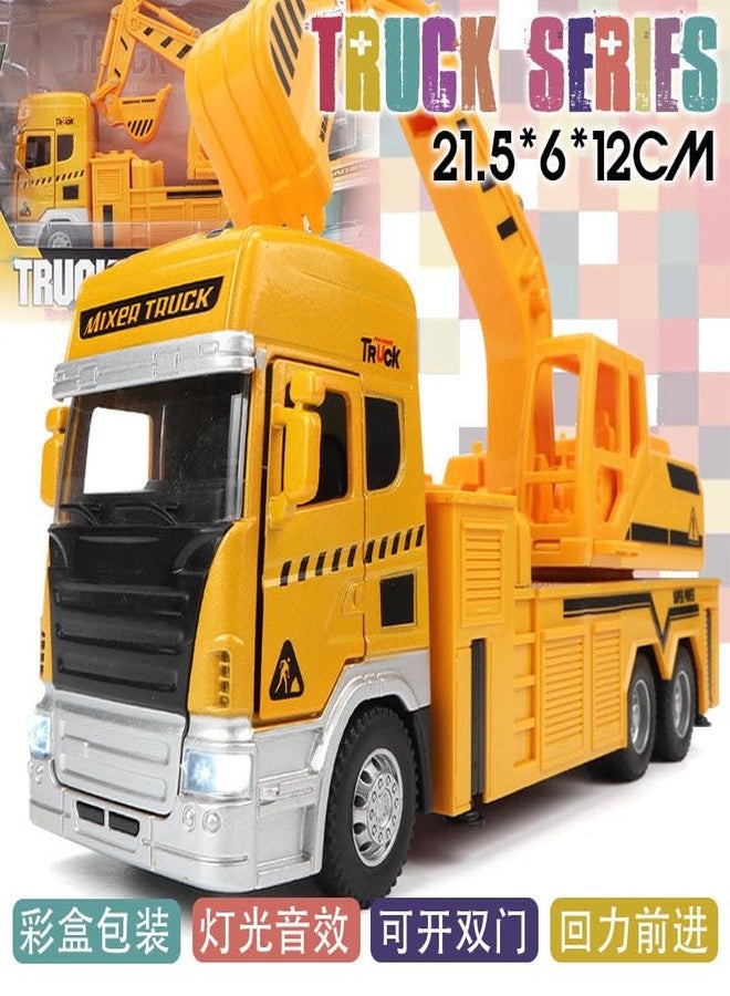 DEOXY Pack of 1 Diecast Alloy Construction Crane and Dumper Transport Truck Toy Set with Frionction Powered Educational Building Toys for Toddlers, Boys & Girls (Sent Any 1 Design) - Image 3