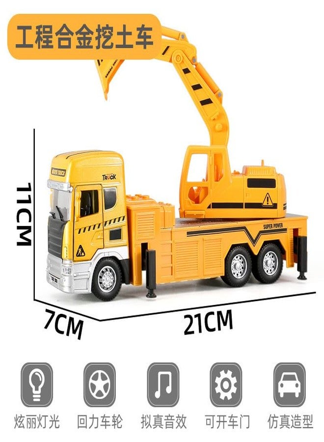 DEOXY Pack of 1 Diecast Alloy Construction Crane and Dumper Transport Truck Toy Set with Frionction Powered Educational Building Toys for Toddlers, Boys & Girls (Sent Any 1 Design) - Image 4