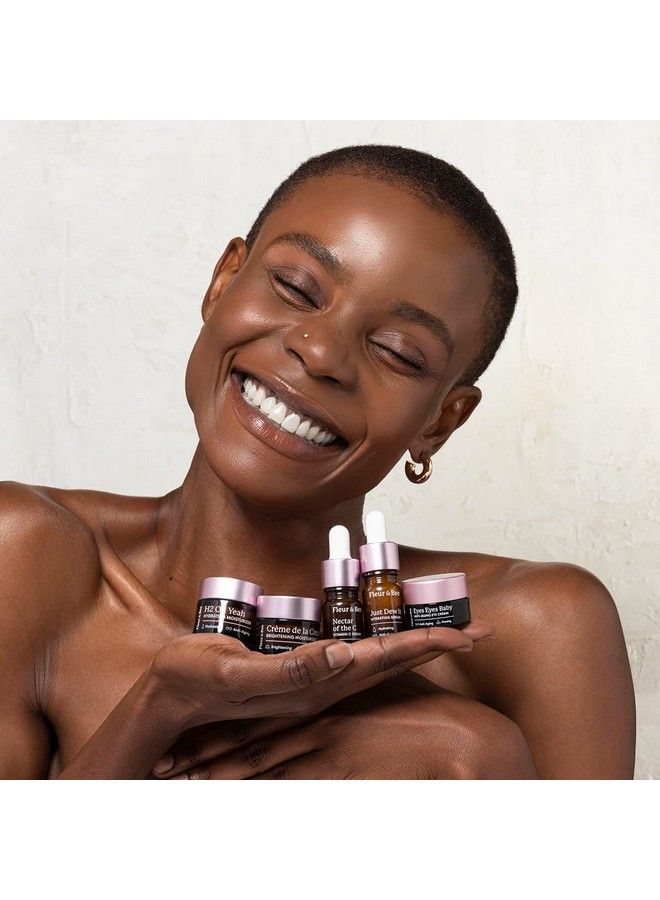 Fleur & Bee Skincare Set Discovery Set 5 Deluxe Minis Moisturizers Serums Eye Cream : Skin Care Gift Set Vegan & Crueltyfree : Travel Friendly - Image 4