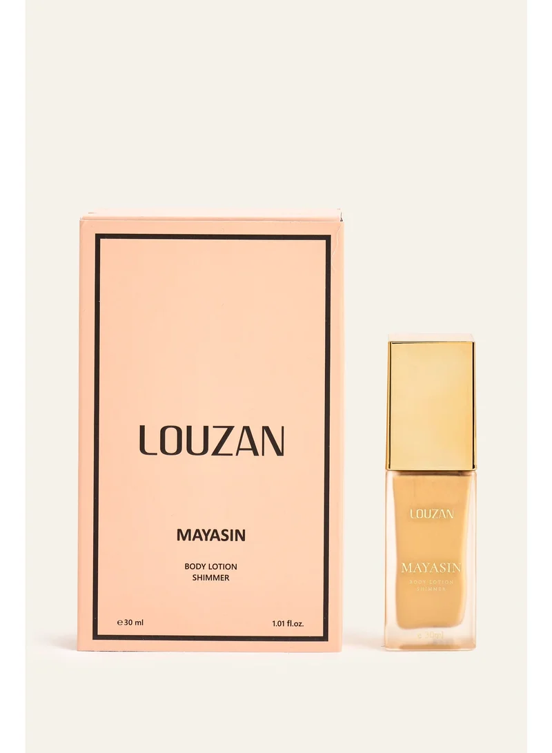 Louzan Louzan Mayasin Shimmer 30ml – Sparkling Body Shimmer with Turkish Rose, Praline & Vanilla