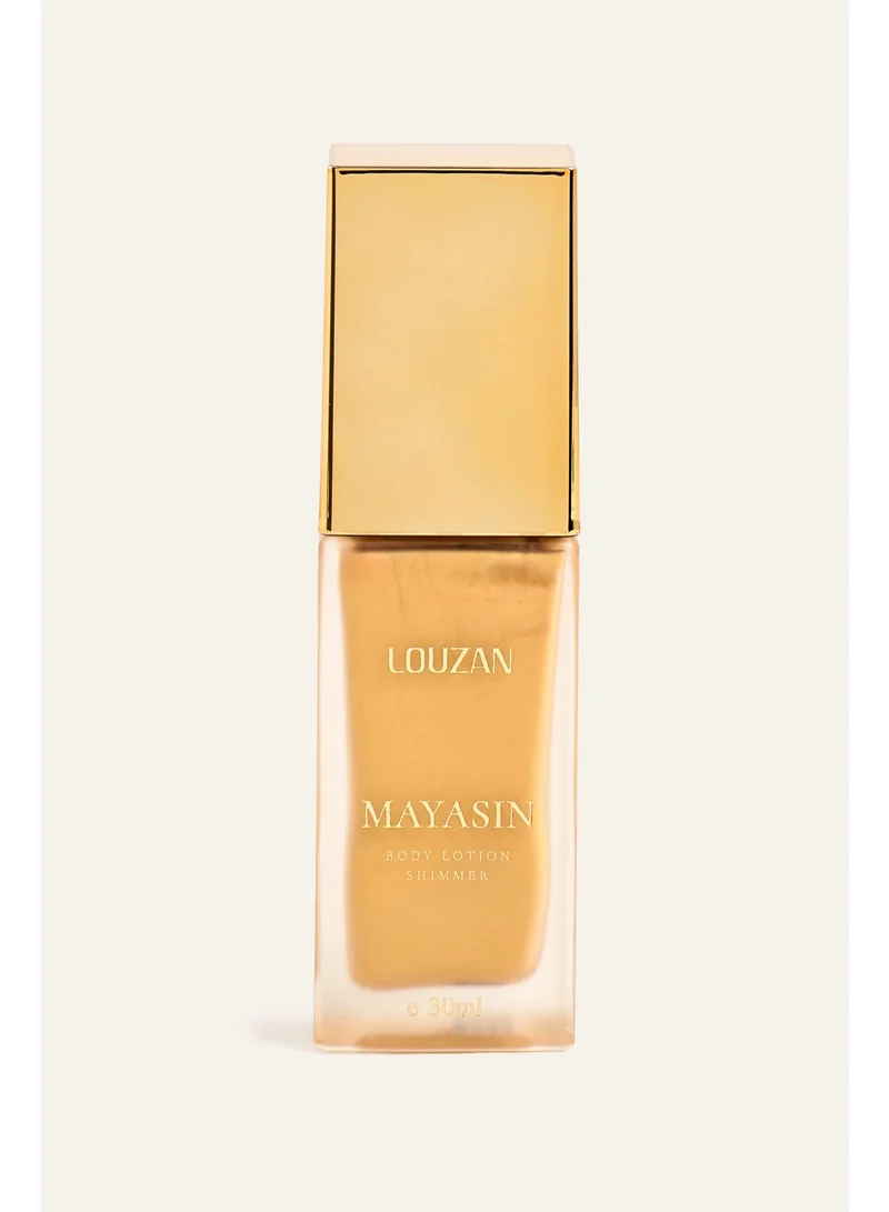 Louzan Louzan Mayasin Shimmer 30ml – Sparkling Body Shimmer with Turkish Rose, Praline & Vanilla