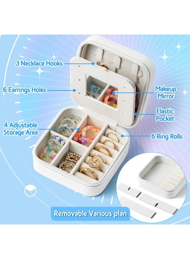 K1tpde Capricorn Zodiac Travel Jewelry Case for Women Vacation Travel Accessories for Women Small Zodiac Travel Jewelry Case for Ring Earring Pendant Necklace Bracelet Organizer Gifts for Mom Lover - Image 3