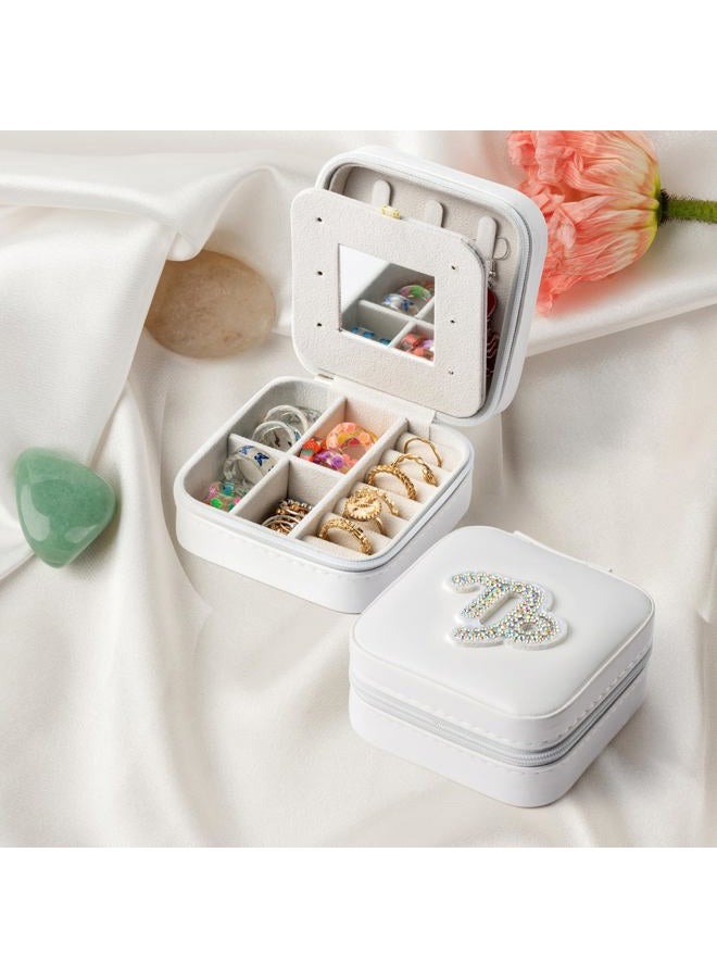 K1tpde Capricorn Zodiac Travel Jewelry Case for Women Vacation Travel Accessories for Women Small Zodiac Travel Jewelry Case for Ring Earring Pendant Necklace Bracelet Organizer Gifts for Mom Lover - Image 4
