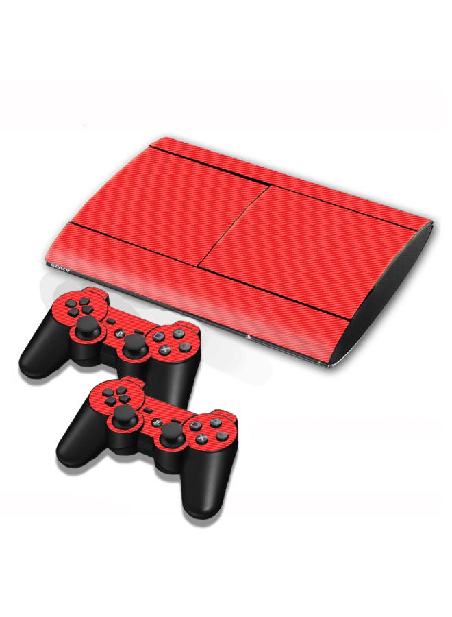 General And PS3 Slim4000 Game Machine Fashion Carbon Fiber Protective Film Personalized Pictures-Color:Green  - Image 2