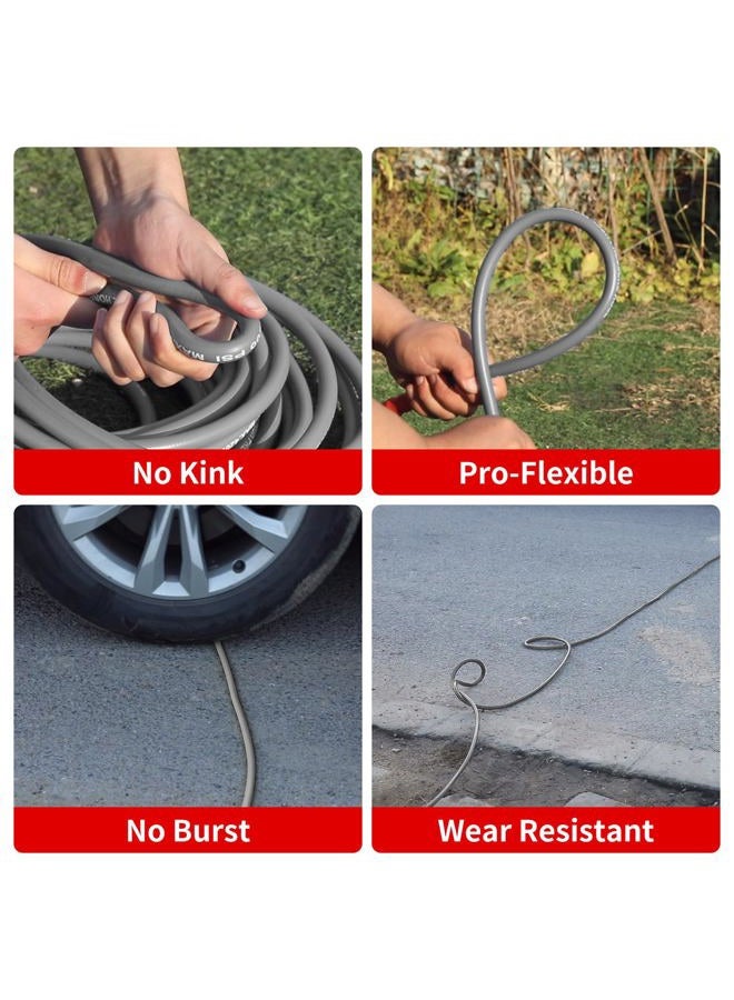 Heliwoo Pressure Washer Hose 100ft 4200PSI with 3/8 Quick Connect, 1/4 Commercial Grade Steel Wire Braided Kink Resistant Power Washer Extension Hose, Flexible Replacement Hose Adapter Set - Image 3