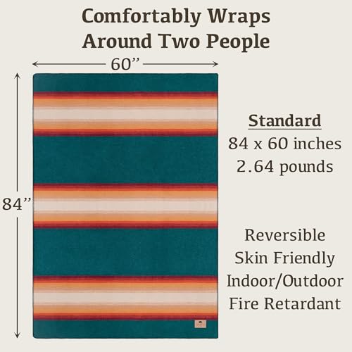 Chubbuck Authentic Chubbuck 100 Wool Blanket Camping 60 x 84 Large Warm Blankets for Camping Emergency Outdoor Concerts and Home Use Fire Retardant Blanket Soft and Warm Blankets for Winter Turf - Image 3