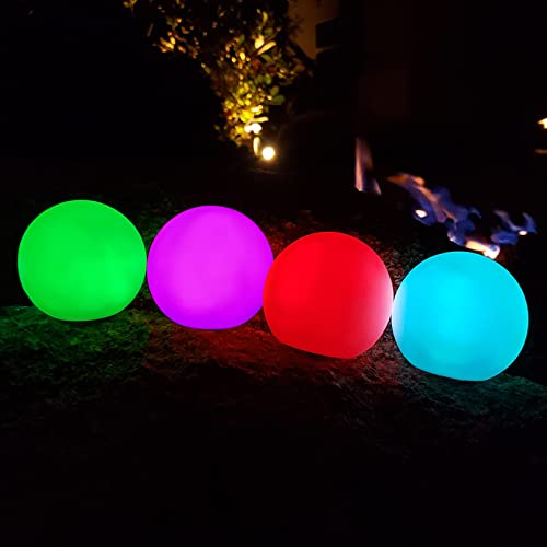 LanPool Floating Pool Light Ball, RGB Color Changing Bath Hot Tub Light, IP68 Waterproof Orb Light up Ball for Pool Gift, Glow Led Pool Balls Lights for Hot Tub,Pond,Bathtub,Spa, Decor Outdoor Indoor(4PCS) - Image 1
