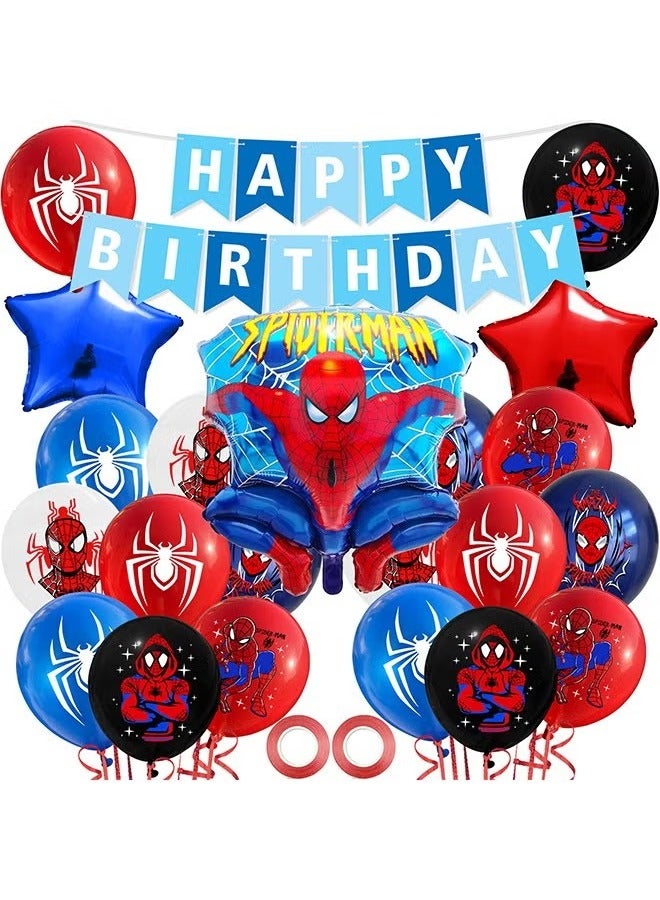 Spiderman Theme Birthday Party Supplies, Party Decorations, Birthday Decorations for Boys Kits Include Birthday Banner, Balloons - Image 1