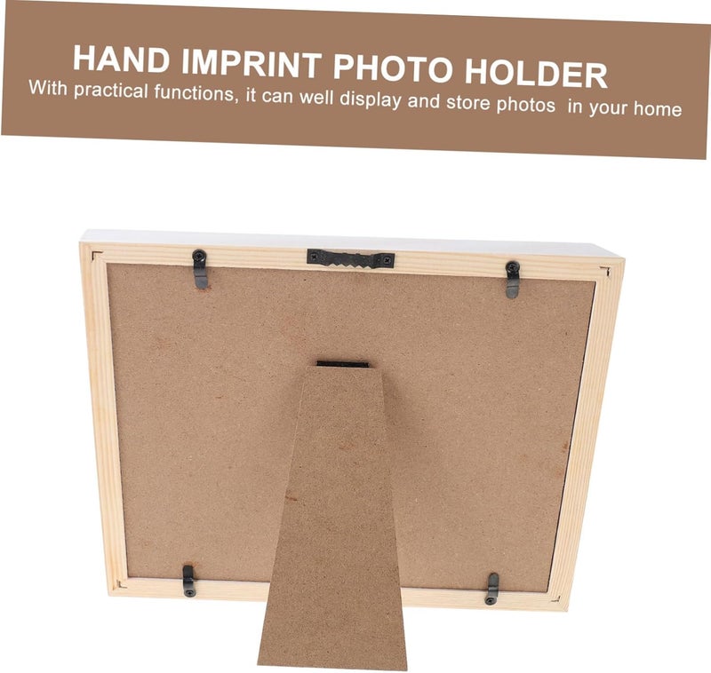 FUNOMOCYA 1set Unique Handprint Photo Frame Kit Ink Pad Keepsake Display for and Family Memories for Home Decor and - Image 2