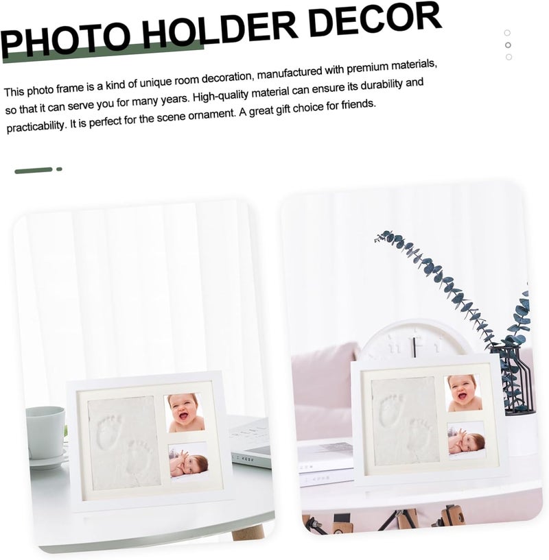 FUNOMOCYA 1set Unique Handprint Photo Frame Kit Ink Pad Keepsake Display for and Family Memories for Home Decor and - Image 3