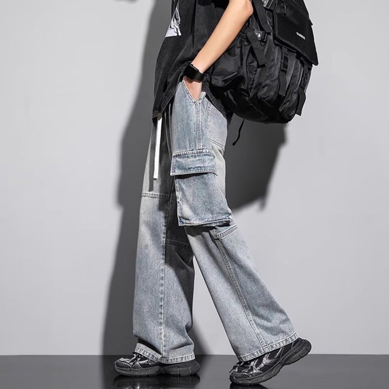 Unisex Classic Denim Jeans Loose Fit Daily Outdoor Wear - Image 5