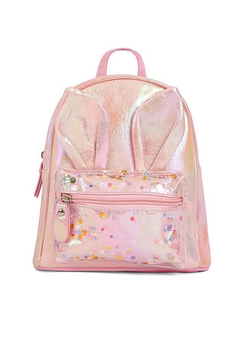 حقيبة ظهر مدرسية أرنب وردي