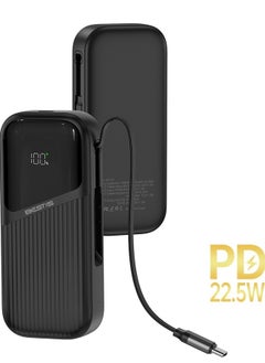 BESTIS Power Bank, 10,000mAh 22.5W Fast Charging, Compact Battery Pack with 60cm Retractable USB-C Cable, Compatible with Type-C Devices  - Image 2