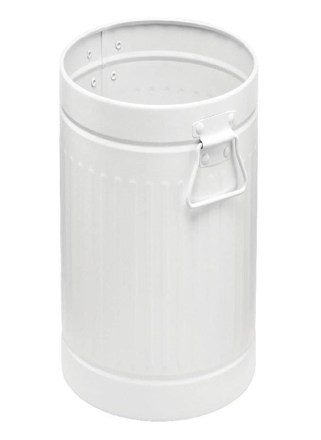 mDesign Steel Metal 2 Gallon/7 Liter Trash Can Wastebasket, Garbage Bin with Handles for Bathroom, Kitchen, Bedroom, Office - Holds Trash, Waste, Garbage, Recycling - White - pzsku/Z14ACF9A192619321AD6AZ/45/_/1692791427/19201988-7858-4446-bb04-270adcf252f0