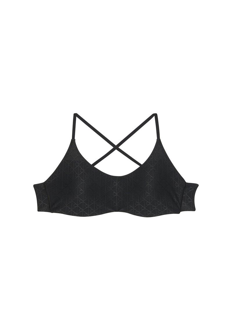 Calvin Klein Sports MONOGRAM MESH PLUNGE LOW SUPPORT BRA - Image 1