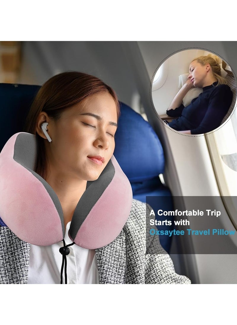 Generic - Memory Foam Travel Neck Pillow with 3D Contoured Eye Masks, Earplugs and Storage Bag for Airplane, Car, And Home Use - Image 1