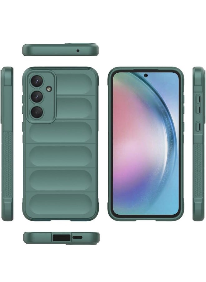 Generic Samsung Galaxy A-55 Back Cover, Creative TPU Protective Case for Galaxy A-55, Anti-Fall and Shockproof Skin Feel Case Cover for Samsung A-55 5G 2024, Green  - Image 2