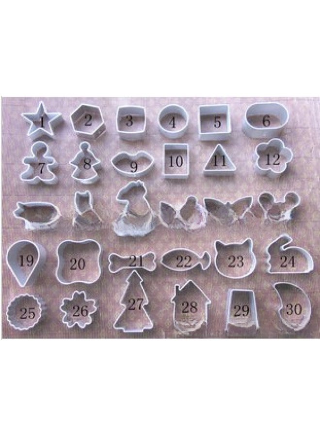 Aluminum Alloy Cartoon Cake Mold Cookie Cutter Fruit Slicer Mousse Ring Baking Tools Set 10-Specifications:F49 Socks-Color:Silver - Image 3
