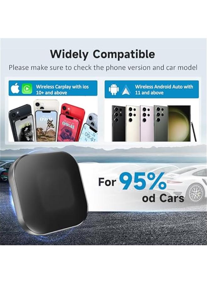 أنكوفو 2 in 1 CarPlay Dongle,Convert Wried to Wireless,Wireless CarPlay Adapter&Wireless Android Auto Adapter, Connection Plug & Play Easy Setup Online Update,for Factory Wired Cars After 2016 - Image 3