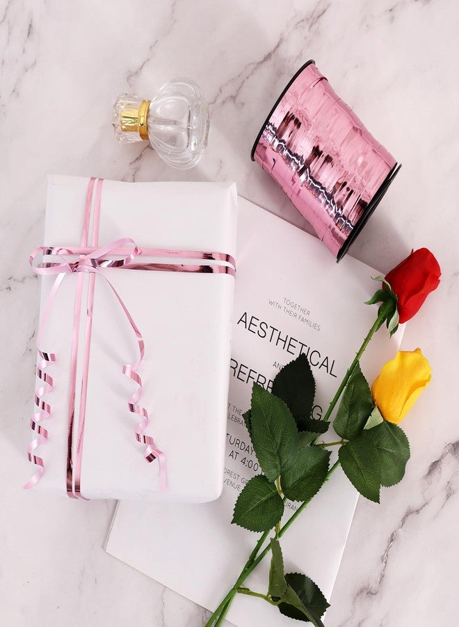 تونيفول شريط تونيفول 500 ياردة للتجعيد - شريط بالون - خيط معدني ذهبي وردي لامع لتزيين الأعمال اليدوية، وتغليف الهدايا، وشرائط وأقواس لهدايا أعياد الميلاد ورأس السنة الجديدة وحفلات التخرج - Image 4