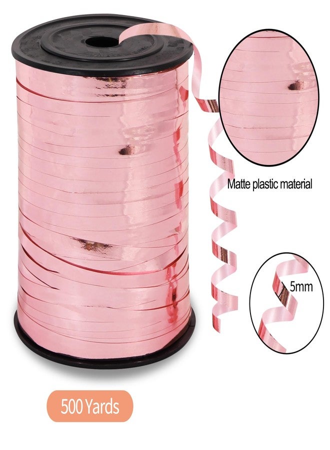 تونيفول شريط تونيفول 500 ياردة للتجعيد - شريط بالون - خيط معدني ذهبي وردي لامع لتزيين الأعمال اليدوية، وتغليف الهدايا، وشرائط وأقواس لهدايا أعياد الميلاد ورأس السنة الجديدة وحفلات التخرج - Image 2