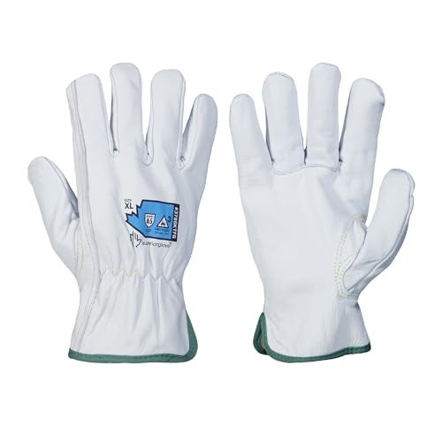 Superior Glove قفازات عمل جلدية مقاومة للقطع من سوبرير جلوف إندورا برو للرجال والنساء مع حماية من الحرارة والشرر الكهربائي – 378GKTFG كبير (عبوة من 1 زوج) - Image 1