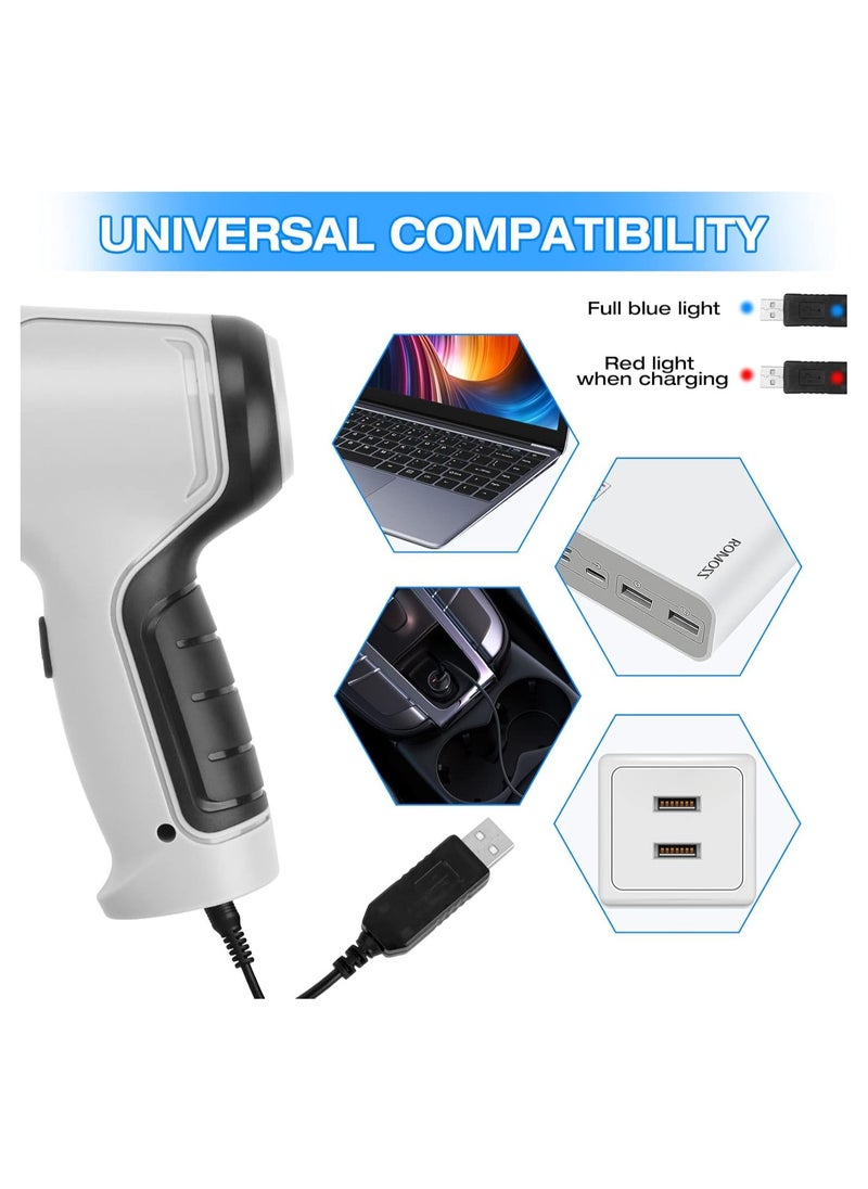 HIULLEN - HIULLEN Mini Cordless Handheld Vacuum Cleaner, Car Vacuum, Cordless Portable Vacuum Cleaner with 4 Nozzles and USB Charging Cable, for Car, Home and Cleaning (Grey) - Image 1