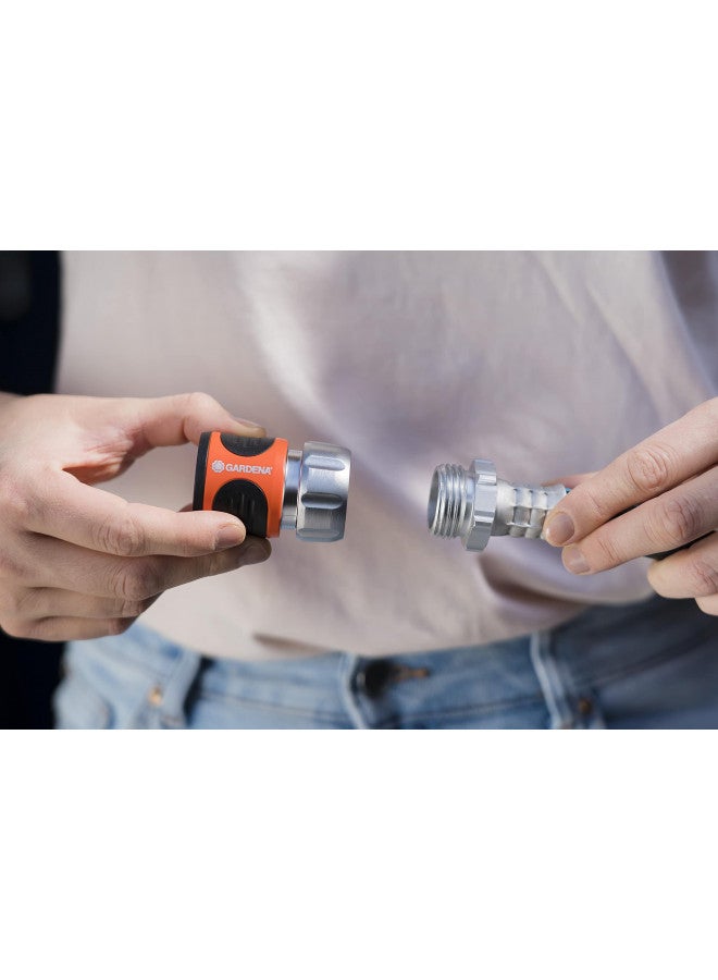 GARDENA Metal Alloy Hose Connector with Water Stop