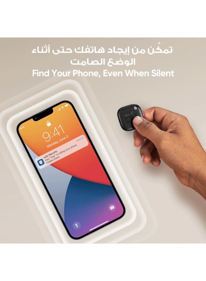 eufy Security SmartTrack Link (Black, 1-Pack), Android not Supported, Works with Apple Find My (iOS only), Key Finder, Bluetooth Tracker for Earbuds and Luggage, Phone Finder, Water Resistant. - Image 4