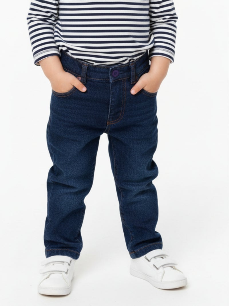 Pranava Boys Blue Denim Straight Fit Jeans – Comfortable - Image 1