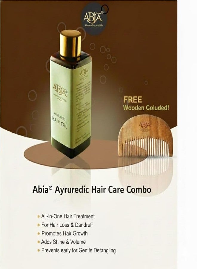 Abja Ayurvedic Hair Oil 100ml with Free Neem Comb | Promotes Hair Growth & Reduces Hair Fall | Enriched with Natural Herbs for Strong Shiny Hair | Suitable for Men & Women - Image 3