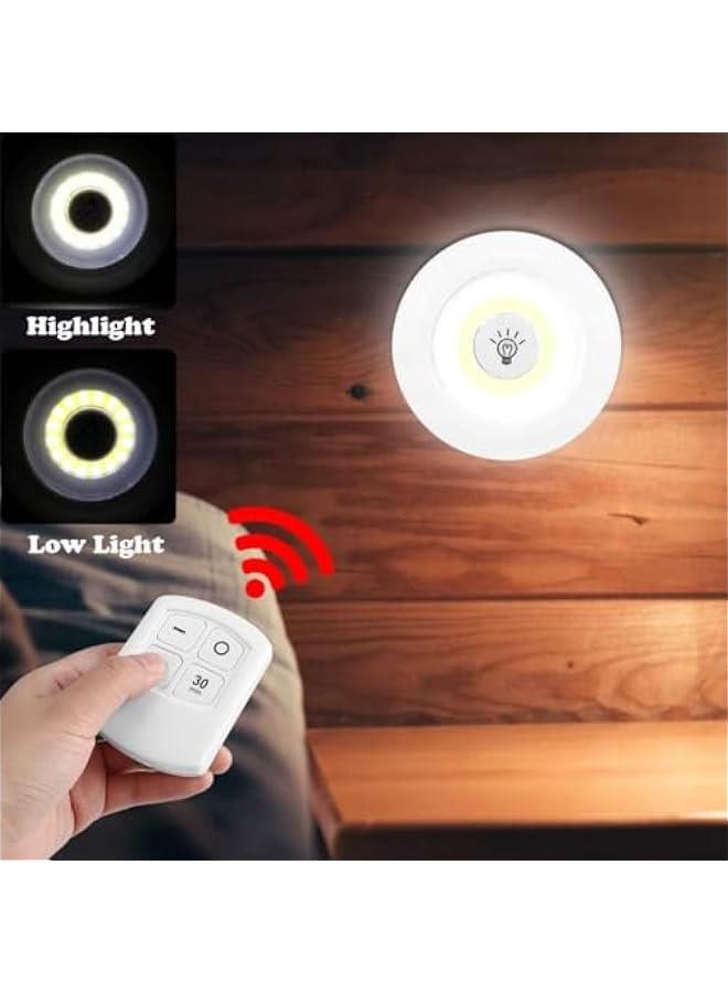 رينكس 3 حزم م الأضواء الصغيرة مع جاز التحكم ع عد ، إضاءة ليلية تقية COB LED تحت الخزاة قالة للتعتيم ، أضواء خزاة تعمل ال لاسلكية ، أضواء سرير لاسلكية لمصاح الليل لدولا الملاس والخزاة والمطخ - Image 2