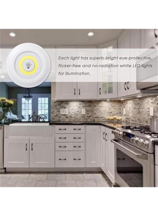 رينكس 3 حزم م الأضواء الصغيرة مع جاز التحكم ع عد ، إضاءة ليلية تقية COB LED تحت الخزاة قالة للتعتيم ، أضواء خزاة تعمل ال لاسلكية ، أضواء سرير لاسلكية لمصاح الليل لدولا الملاس والخزاة والمطخ - Image 3